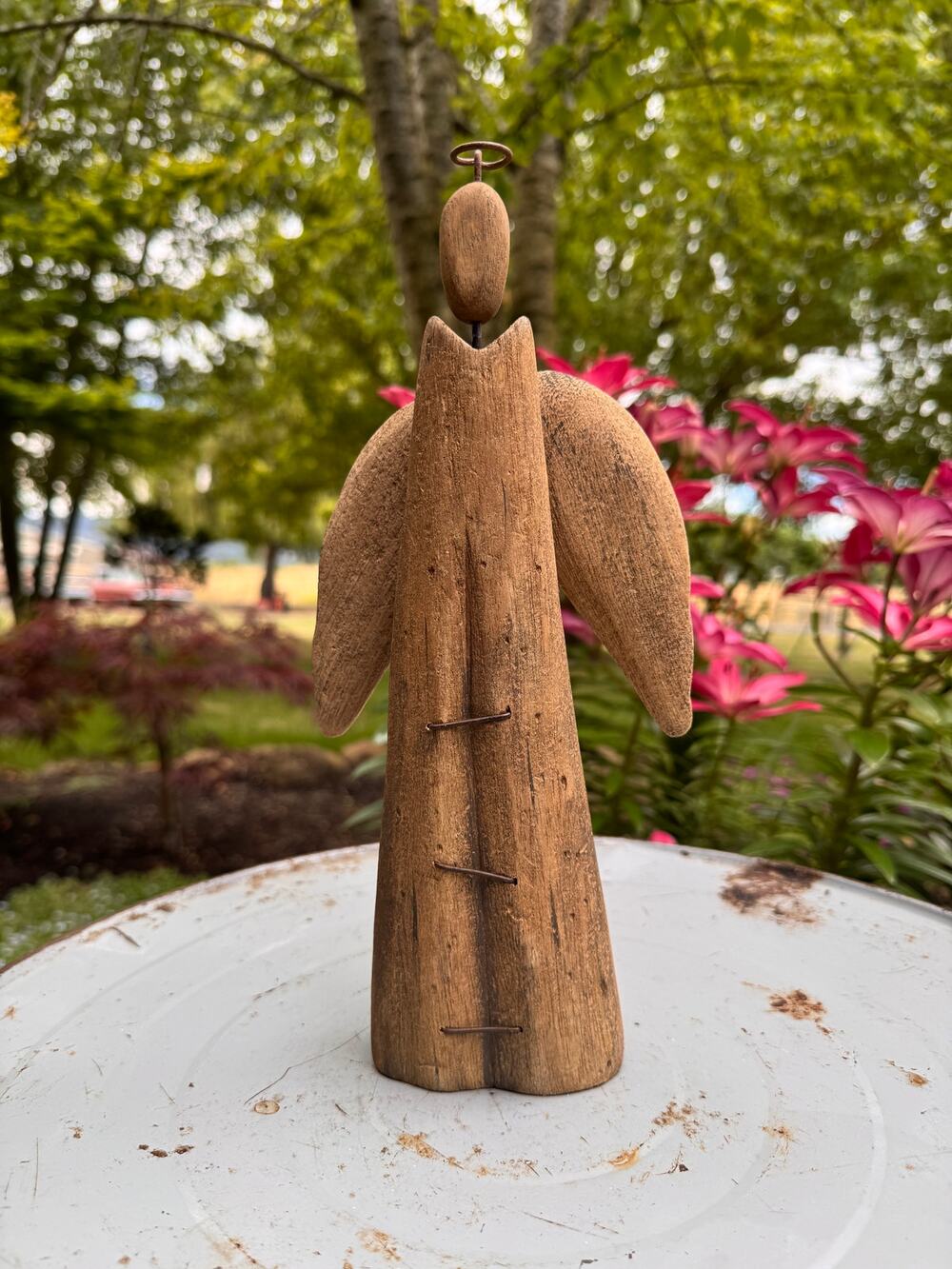 Rustic Wood Angel Home Decor 11 inch Wood Angel Sitter Angels Christian